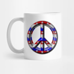 USA peace sign Mug